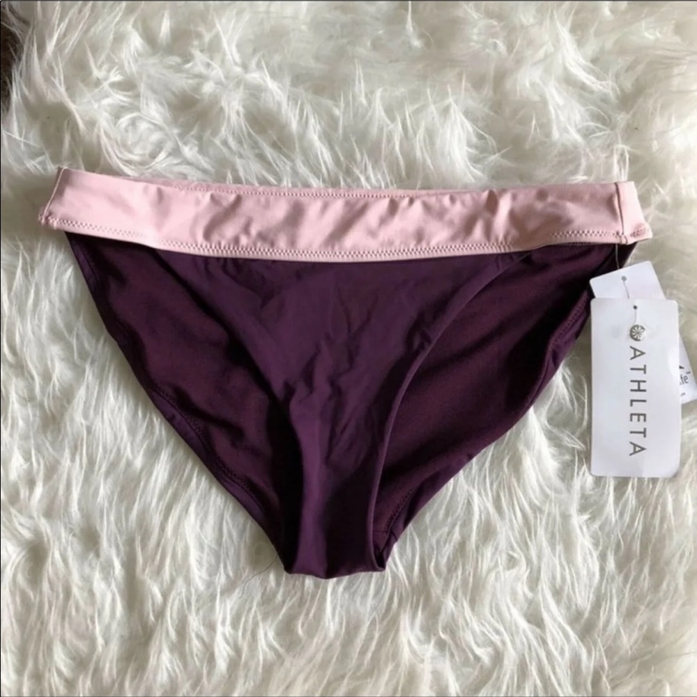 NWT ATHLETA Mod Block Medium Rise Bikini Bottoms - Picture 3 of 3